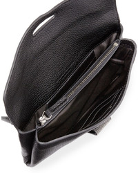 Brunello Cucinelli Mini Envelope Clutch Bag With Monili Closure Black