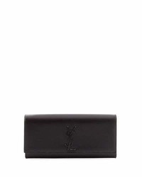 Saint Laurent Monogram Calfskin Clutch Bag Black