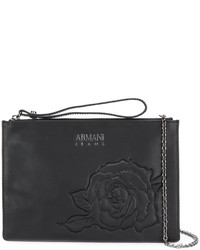Armani Jeans Rose Embossed Clutch Bag