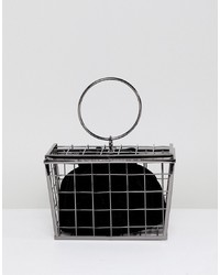 ASOS DESIGN Shopping Basket Cage Clutch Bag