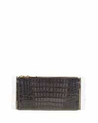 Edie Parker Soft Lara Crocodile Clutch Bag