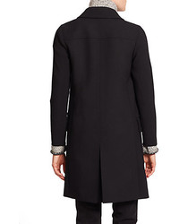 Theory Abla Double Breasted Stretch Wool Coat