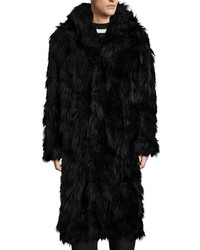 McQ Alexander Ueen Iggy Shaggy Faux Fur Long Coat