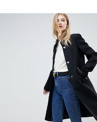 Asos Tall Asos Design Tall Smart Funnel Neck Coat With Contrast Trim