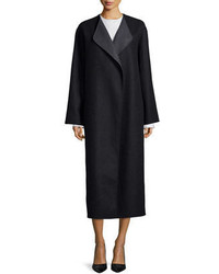 The Row Augustus Melange Robe Coat Black