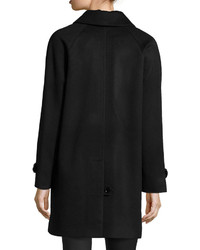 Sofia Cashmere Balmacaan Cashmere Coat Black