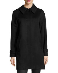 Sofia Cashmere Balmacaan Cashmere Coat Black