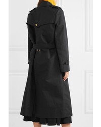 Givenchy Belted Double Breasted Cotton And Linen Blend Twill Coat
