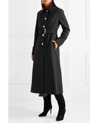 Marni Belted Gabardine Coat Black