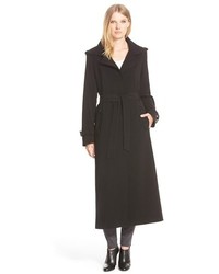 Gallery Belted Long Nepage Coat With Detachable Hood Lining