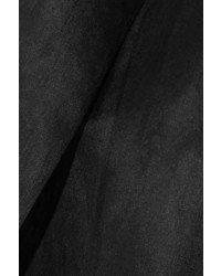 Jil Sander Belted Silk Organza Coat Black