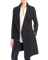 Mackage Belted Stretch Wool Envelope Collar Long Coat