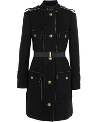 Lanvin Belted Wool And Cotton Blend Coat