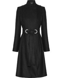 Proenza Schouler Belted Wool Blend Coat Black