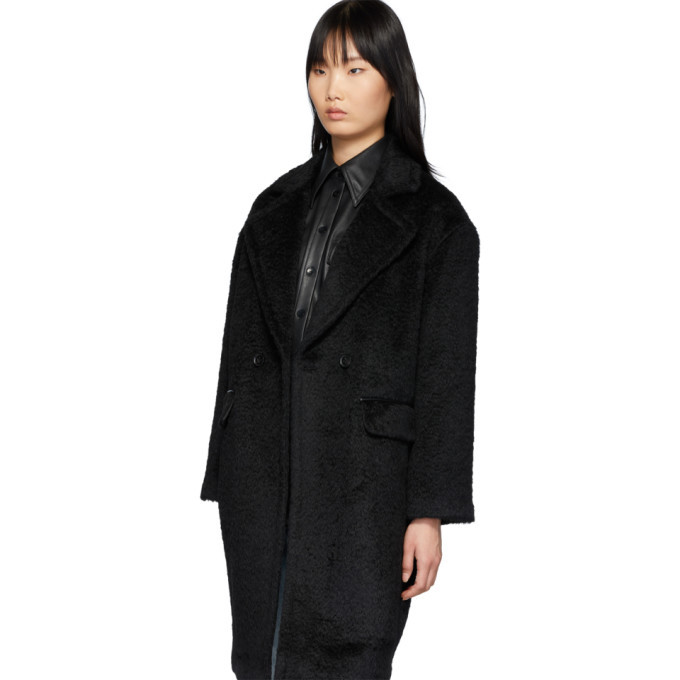 Mackage Black Alpaca And Wool Eve Long Coat, $285 | SSENSE | Lookastic
