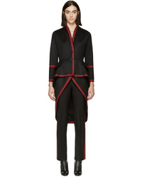 Givenchy Black And Red Military Coat