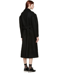 Simone Rocha Black Double Breasted Wool Coat