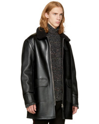 Stella McCartney Black Faux Leather Coat