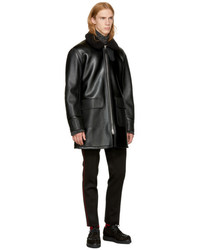 Stella McCartney Black Faux Leather Coat