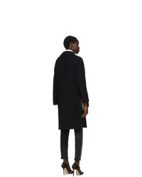 Fendi Black Ff Fur Pockets Coat