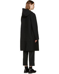 Sara Lanzi Black Hooded Coat