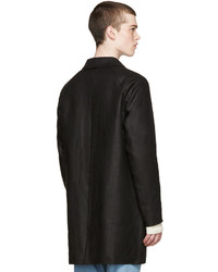 Acne Studios Black Linen Marl Coat