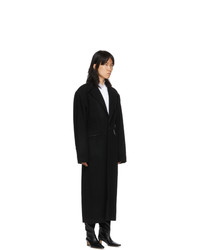 Situationist Black Oversize Shoulder Coat