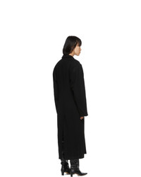 Situationist Black Oversize Shoulder Coat