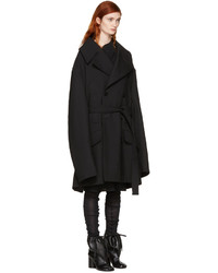 MM6 MAISON MARGIELA Black Oversized Wool Coat