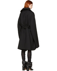 MM6 MAISON MARGIELA Black Oversized Wool Coat