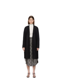 Harris Wharf London Black Pressed Wool Coat