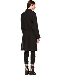 Ann Demeulemeester Black Sheer Coat