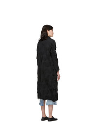 Issey Miyake Black Swirl Stretch Coat