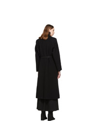 MM6 MAISON MARGIELA Black Techno Wool Coat
