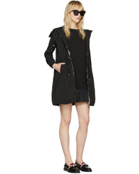 Moncler Black Tuile Hooded Coat