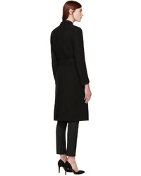 Saint Laurent Black Wool Belted Coat