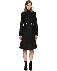 Proenza Schouler Black Wool Belted Coat