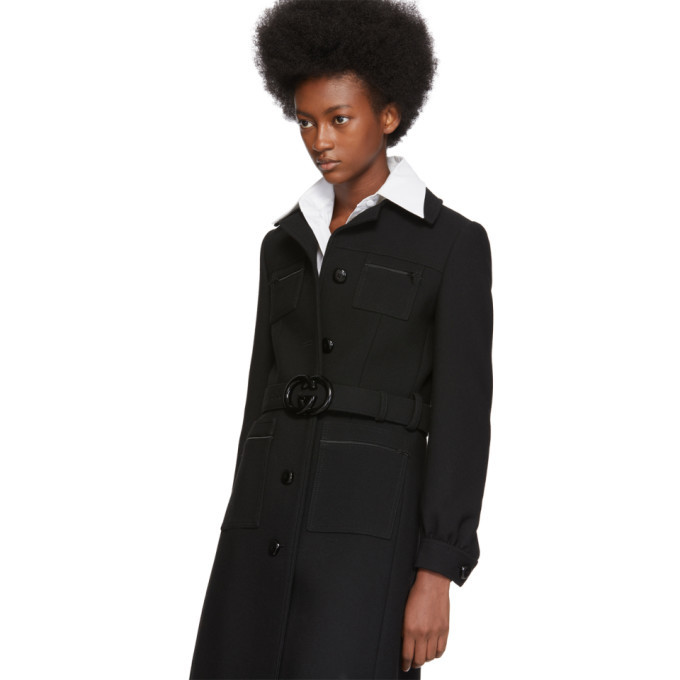 Gucci Black Wool Coat, $3,685 | SSENSE | Lookastic