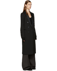 Victoria Beckham Black Wool Double Breasted Coat