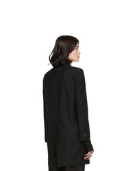 MM6 MAISON MARGIELA Black Wool Lapel Less Overcoat
