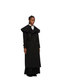 Comme Des Garcons Comme Des Garcons Black Wool Oversized Collar Coat