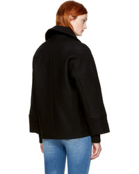 Dsquared2 Black Wool Short Coat