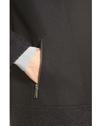 DKNY Boucl Trim Asymmetrical Coat