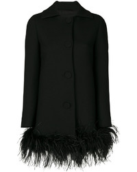Moschino Boutique Feather Trim Coat