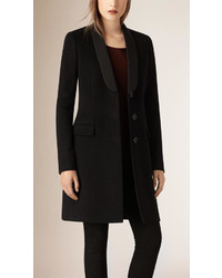 Burberry Bow Detail Wool Cashmere Tailored Coat