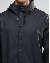 Asos Brand Rain Coat With Shower Resistance In Black