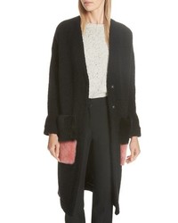 ANNE VEST Brisbane Wool Blend Coat With Genuine Shearling Pockets