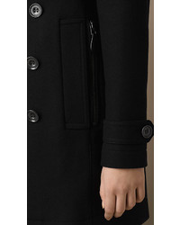 Burberry Brit Short Double Wool Twill Trench Coat