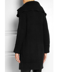 Burberry Brit Waffle Knit Wool And Cashmere Blend Cardi Coat