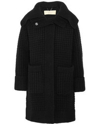 Burberry Brit Waffle Knit Wool And Cashmere Blend Cardi Coat